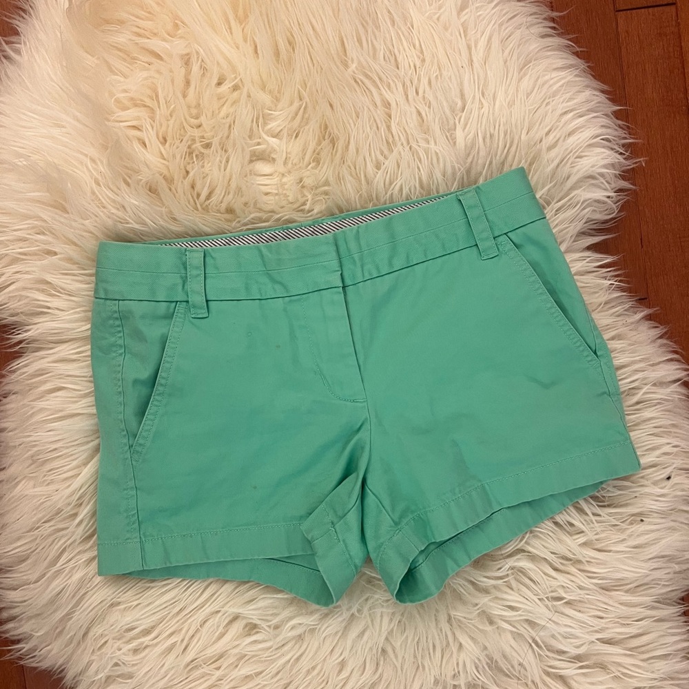 J. Crew mint green chino shorts sz0